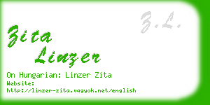 zita linzer business card